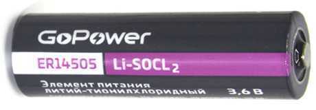 Батарейка GoPower 14505 PC1 Li-SOCl2 3.6V без выводов Элементы питания (батарейки) фото, изображение