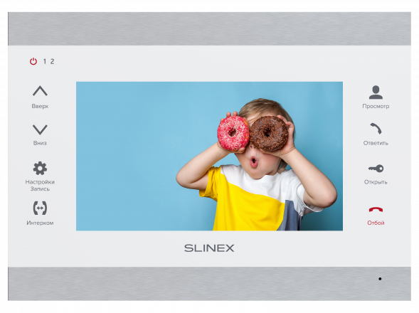 Slinex SL-07MHD Silver+White Цветные видеодомофоны фото, изображение