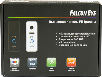Falcon Eye FE-ipanel 3 ID black Цветные вызывные панели на 1 абонента фото, изображение